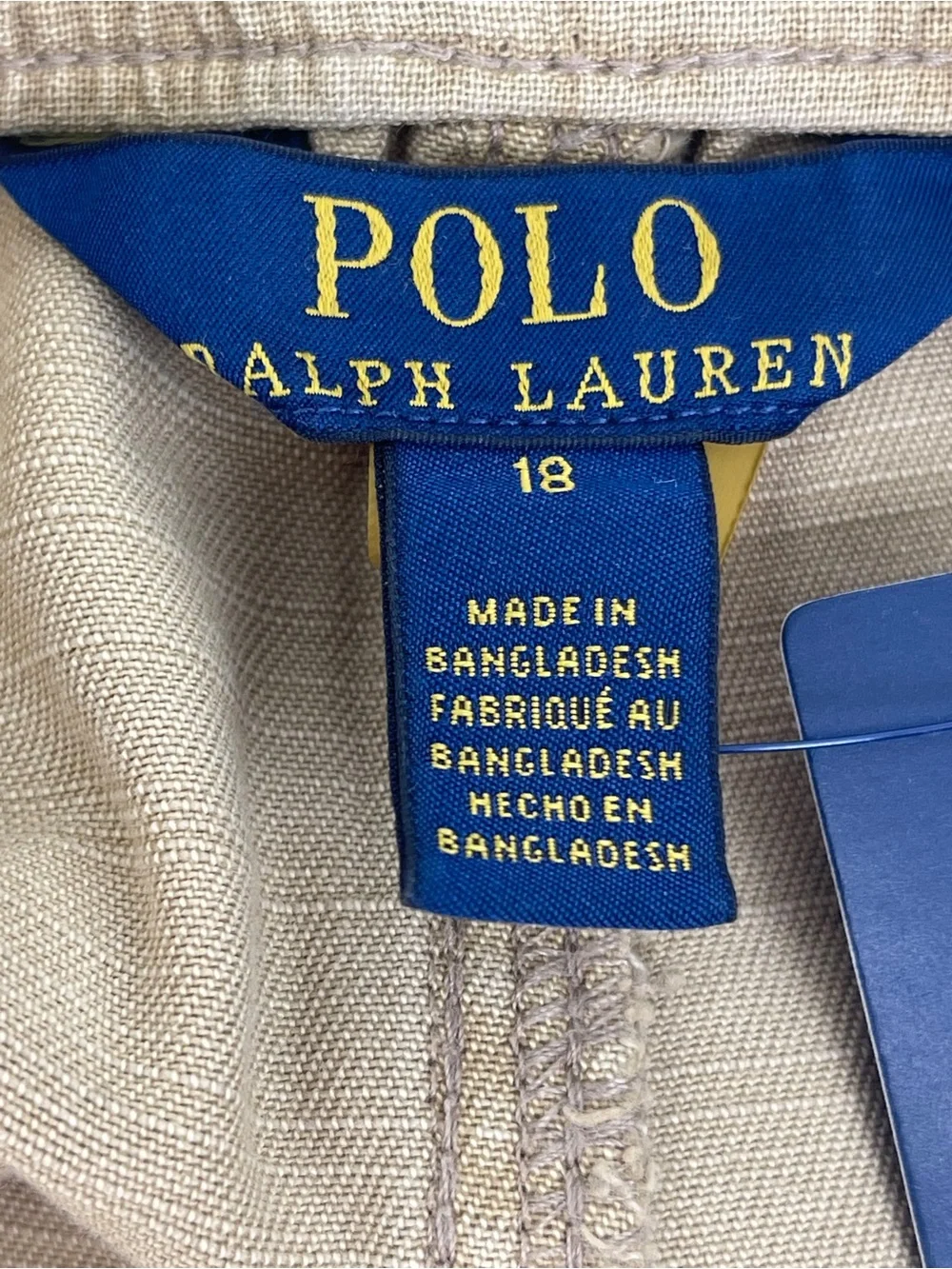 Ralph Lauren Khaki Pleated Boy’s  Chinos in Tan